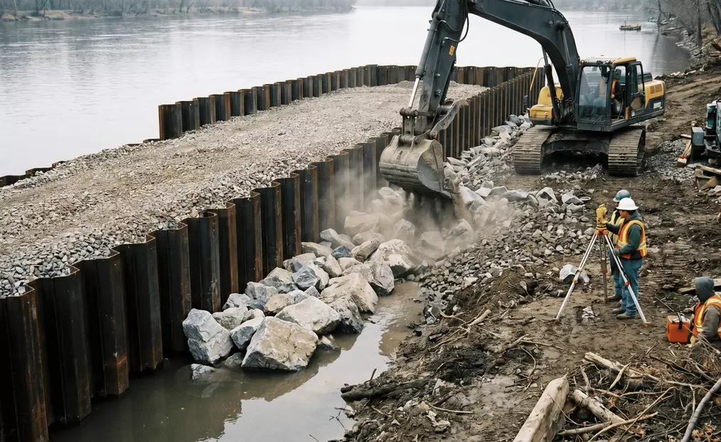 Shore Protection with Larsen Sheet Piles