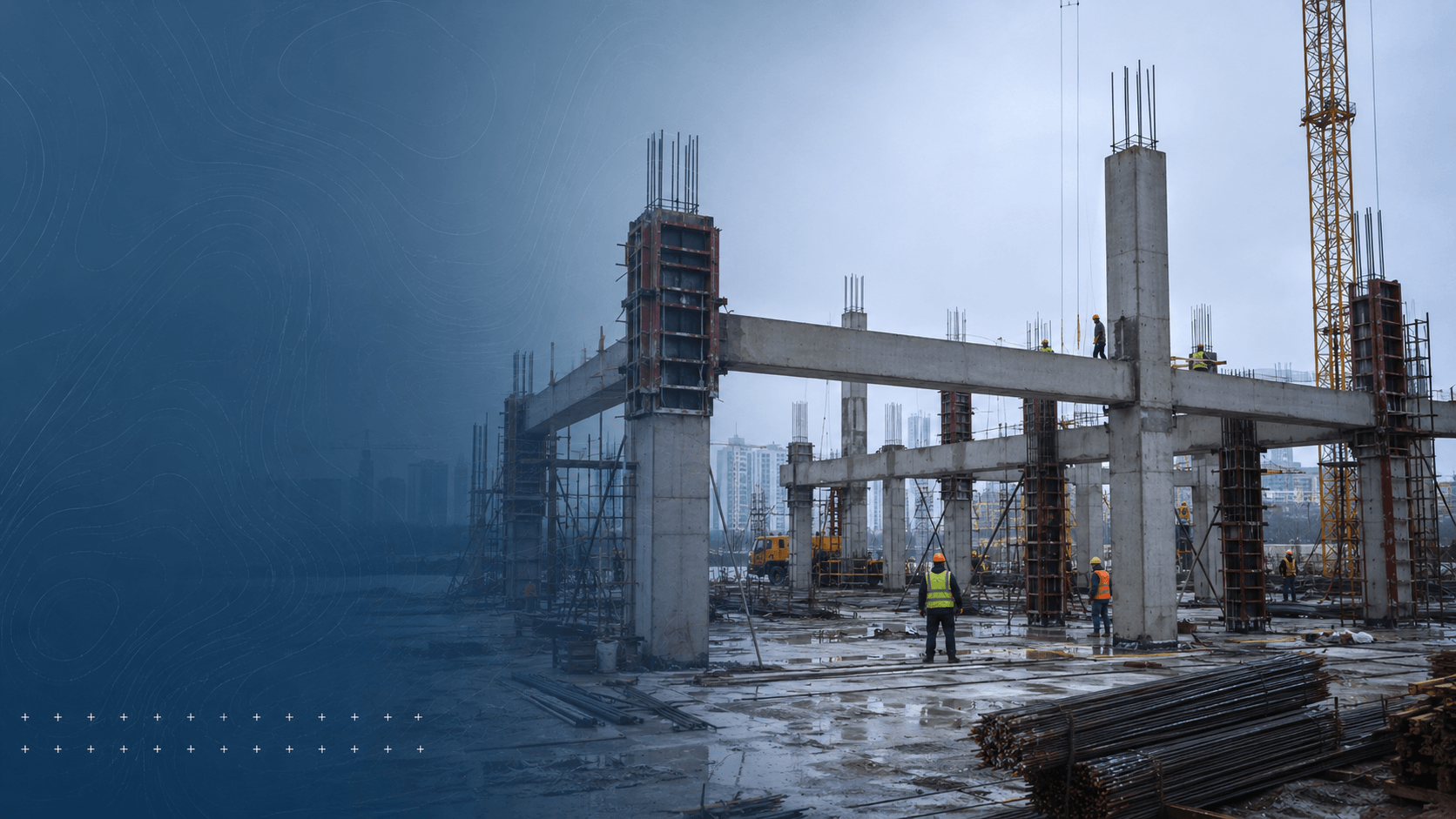 Installation of monolithic beams in the building frame